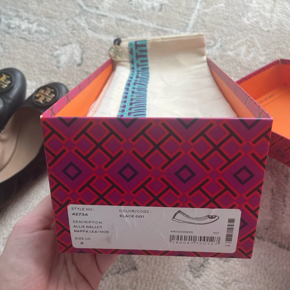 Tory Burch Allie Ballet Black Flats size 8 - Picture 5 of 5